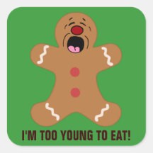 Pleading Gingerbread Men Cookie Sticker