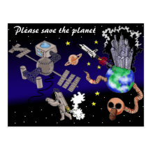 Please save the planet post card