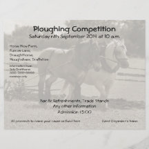 Ploughing demonstration or contest event flyer