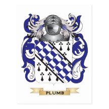 Plumb Coat of Arms (Family Crest) Post Card