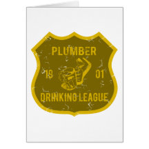 Plumber Drinking League Card