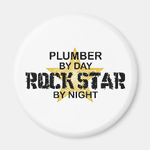 Plumber Rock Star by Night Magnets