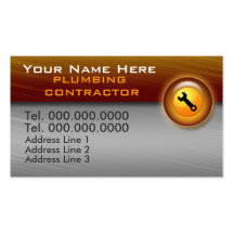 Plumbing Contractor Business Cards