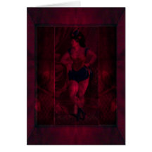 Plush Velvet Showgirl Card