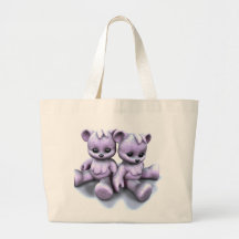 Plushie Purple Bears Canvas Bag