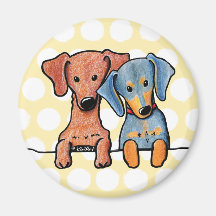 Pocket Doxie Duo Fridge Magnet