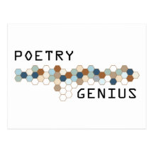 Poetry Genius Postcard