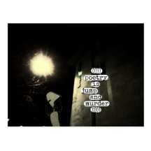poetry is jump and murder postcard