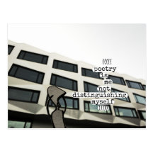 poetry is me not distinguishing myself postcard