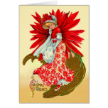 Poinsettia Girl Cards