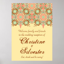 Pointed Intricate Arabesque, reception welcome pos Poster