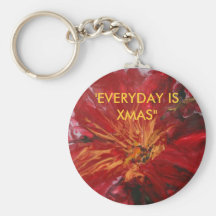 "POINTSETTIA" KEY CHAIN