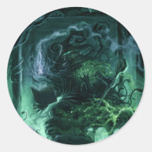 poison mage round sticker