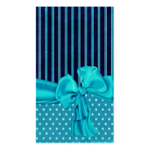 Poka Dots,Stripes,Ribbons & Bows Business Card