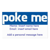 Poke Me Facebook card Business Card Templates