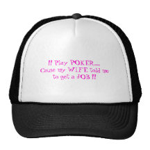 Poker caps trucker hat