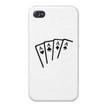 Poker Cards Aces Covers For iPhone 4
