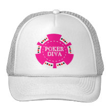 POKER DIVA POKER CHIP MESH HAT