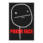 Poker Face - Black Wrapped Canvas Gallery Wrapped Canvas