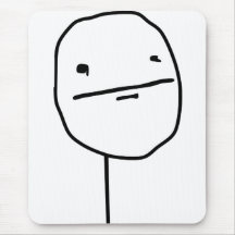 Poker Face Comic Face Mousepad