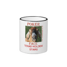POKER FACE TEXAS HOLDEM STARS MUGS