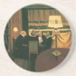 Poker game painting by Vallotton players at table Coasters