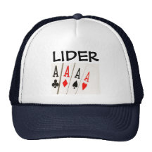 poker mesh hat