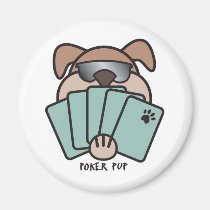 Poker Pup Magnet magnets