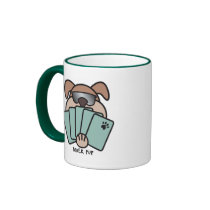 Poker Pup Mug mugs