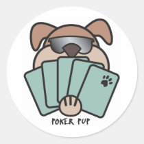 Poker Pup Sticker stickers