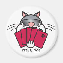 Poker Puss Magnet magnets