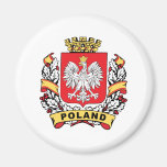 Poland Crest Fridge Magnet