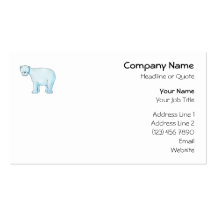 Polar Bear. Business Card Template