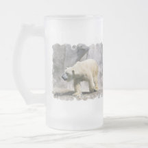 Polar Bear  Frosted Beer Mug