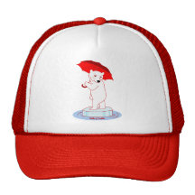 Polar Bear needs an Umbrella Doodle Art Hat