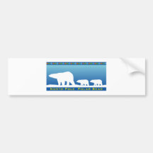 Polar Bear on Ice Bumper Stickers