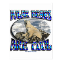 POLAR BEARS ARE COOL_ MAMA WITH BABY POSTCARDS
