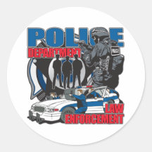Police Department Round Sticker