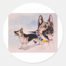 Police Dogs for Kids help phone Round Sticker