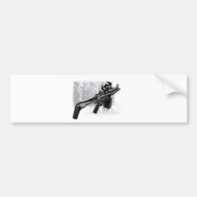 Police Gun Bumper Stickers
