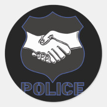 Police Hand Shake Stickers