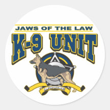 Police K-9 Unit Round Sticker