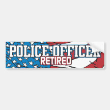 Police Officer Retired Bumper Stickers