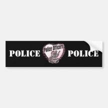 Police Officers Girl Bumper Sticker