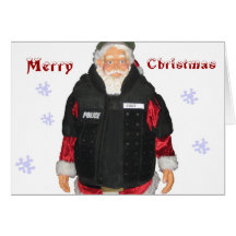 Police Santa Christmas Card