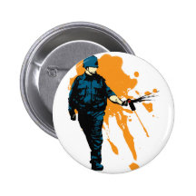 Police State - Pepper Spray Pinback Buttons