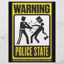 Police State Warning Flyer