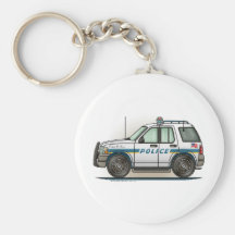 Police SUV Cruiser Car Cop Car Keychain
