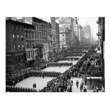 Policemen's Parade on 5th Ave, NYC: 1900 Postcards