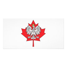 Polish Canadian Maple Leaf Photo Greeting Card